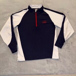 FootJoy Junior Golf Pullover Navy White Quarter Zip CC of Louisiana Boys Large